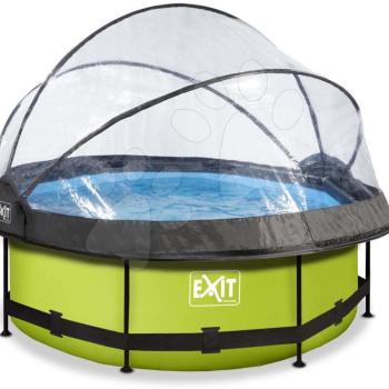 Medence búrával és szivattyúval Lime pool Exit Toys kerek acél medencekeret 244*76 cm zöld 6 évtől kép