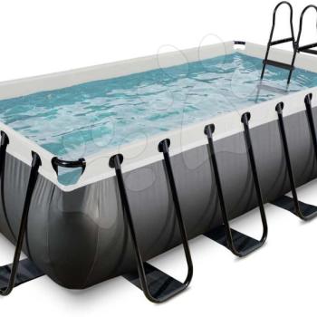 Medence homokszűrős szivattyúval Black Leather pool Exit Toys acél szerkezet 400*200*100 cm fekete 6 évtől kép