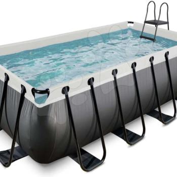 Medence homokszűrős vízforgatóval Black Leather pool Exit Toys acél medencekeret 400*200*122 cm fekete 6 évtől kép