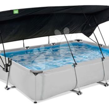 Medence napellenzővel és szűrővel Soft Grey pool Exit Toys acél szerkezet 300*200*65 cm szürke 6 évtől kép