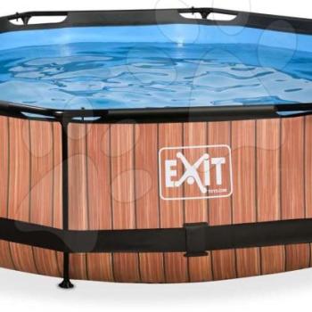 Medence szűrős szivattyúva Wood pool Exit Toys kerek acél medencekeret 300*76 cm barna 6 évtől kép