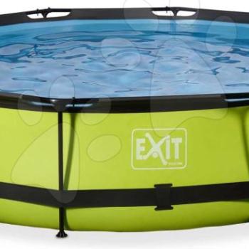 Medence szűrős szivattyúval Lime pool Exit Toys kerek acél medencekeret 360*76 cm zöld 6 évtől kép