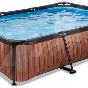 Medence szűrős szivattyúval Wood pool Exit Toys acél medencekeret 300*200 cm barna 6 évtől kép