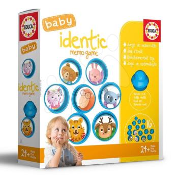 Memóriajáték Baby Identic Memo Game Educa Pexeso állatkák gombában 24 hótól EDU18124 kép