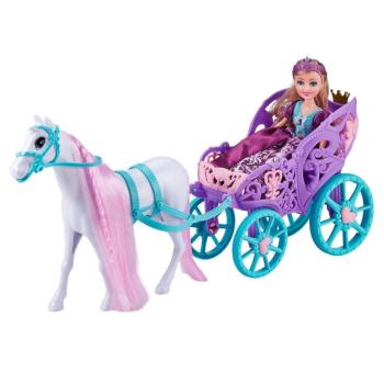 Mesebeli lovashintón utazó hercegnő - gyönyörű lovaskocsi játékkészlet kislányoknak - 30 x 16 x 10 cm kép