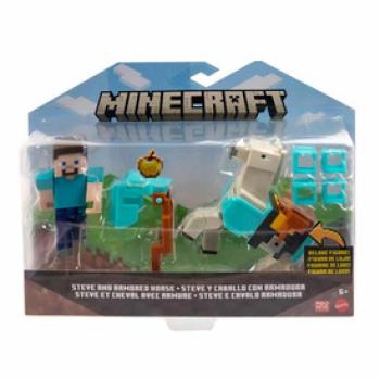 Minecraft 3. 25" alap figura kiegészítővel Steve és a páncélozott ló kép