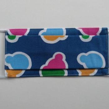 MM gyerek textil szájmaszk,- kék - mosható, újra felhasználható Magyar gyártmány MM014 kép