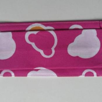 MM gyerek textil szájmaszk,- pink - mosható, újra felhasználható Magyar gyártmány MM015 kép