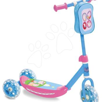 Mondo háromkerekű roller Peppa Pig malacka táskával 28181 rózsaszín-kék kép