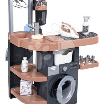 Mosókonyha mosógéppel és elektronikus porszívóval Rowenta Wash&Clean Laundry Smoby hanggal és vasalóval 17 kiegészítővel kép