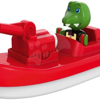 Motorcsónak vízágyúval Fireboat AquaPlay 2 m vízsugárral és krokodil Nils kapitánnyal (kompatibilis a Duplo-val) kép