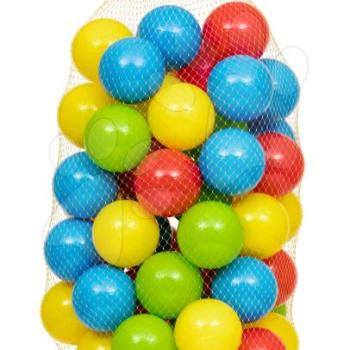 Műanyag labdácskák hálóban Dohány 6,5 cm színesek 60 drb kép