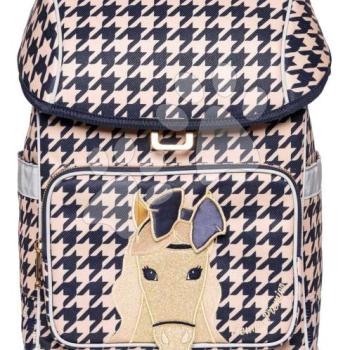 Nagy iskolai hátizsák Ergomaxx Houdstooth Horse Jeune Premier ergonomikus luxus kivitel 41*27 cm kép