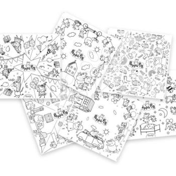 Nagyformátumú képek színezéshez Peppa Pig Kid Colouring Smoby 10 drb kompatibilis a Kid Creative Table asztallal 51*51 cm 24 hó-tól kép