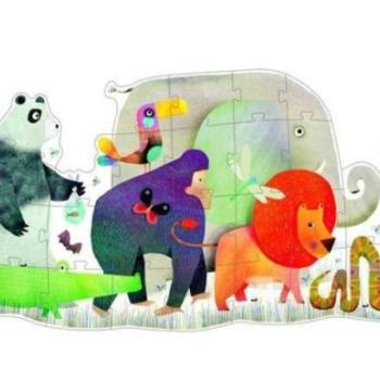 Nagyszerű állatkert 36 db-os óriás puzzle - Animal parade - Djeco kép