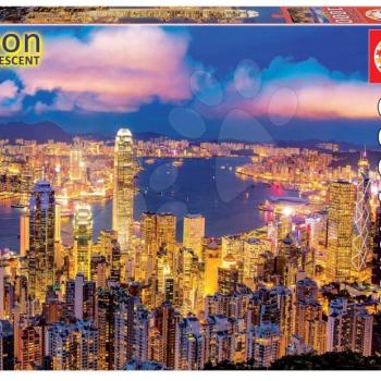 Neon puzzle Hong Kong Skyline Educa 1000 darabos és Fix puzzle ragasztó 11 évtől kép
