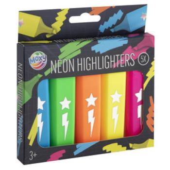 Neon színű szövegkiemelő, 5 db kép