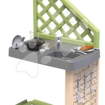 Nyári konyha 17 kiegészítővel Summer Kitchen Life házikókhoz Smoby mosogatóval és főzőlappal UV védelemmel 24 hó-tól kép