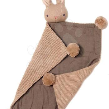 Nyuszi alvókendő dédelgetéshez Baby Threads Taupe Bunny Comforter ThreadBear barna 42 cm pihe-puha pamutból 0 hó-tól kép