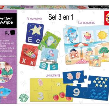 Oktatójáték 3in1 Multi Educa Ismerkedem az ábécével számokkal évszakokkal ábrák révén 149 darabos spanyolul kép