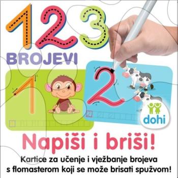 Oktatójáték Írj rá és töröld le Számok Dohány horvát nyelvű kép