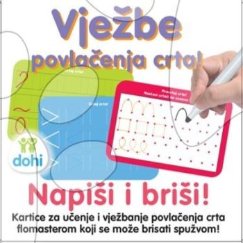 Oktatójáték Írj rá és töröld le Vonalvezetési gyakorlatok Dohány hotvát nyelvű kép