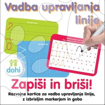 Oktatójáték Írj rá és töröld le Vonalvezetési gyakorlatok Dohány szlovén nyelvű kép
