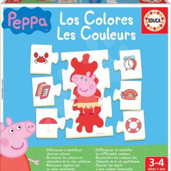 Oktatójáték Ismerkedem a Színekkel Peppa Pig Educa ábrákkal és színekkel 42 darabos kép