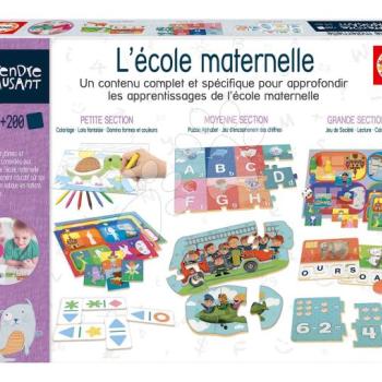 Oktatójáték Kit École Maternelle Educa Ismerkedem a színekkel számokkal betűkkel ábrák révén 200 darabos franciául kép