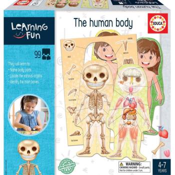 Oktatójáték legkisebbeknek The Human Body Educa Ismerkedünk az emberi testtel képekkel 99 darabos 4 évtől kép