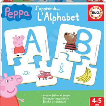 Oktatójáték Tanuljuk az ABC-t Peppa Pig Educa ábrákkal és betűkkel 78 darabos 4-5 éves korosztálynak kép