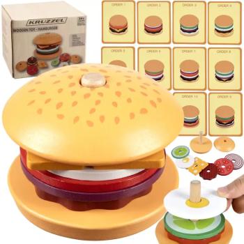 Összerakható és kreatívan variálható hamburger fajáték rengeteg összetevővel (BB-22673) kép