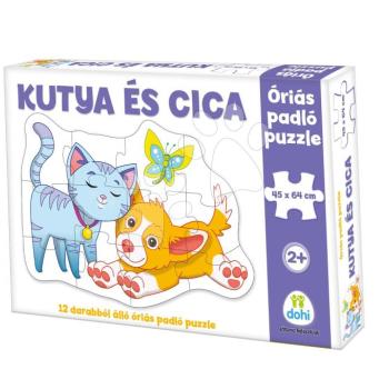 Padló puzzle kutya és cica Dohány óriás 12 drb 24 hó-tól kép