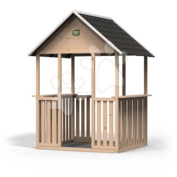 Panorámás házikó ciprusfából Panorama 100 Wodden Playhouse Exit Toys 2 bejárattal és 2 pulttal natúr kép