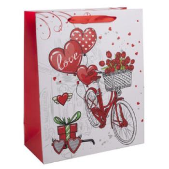 Papírtasak bicikli +rózsa +szív 1823 kép