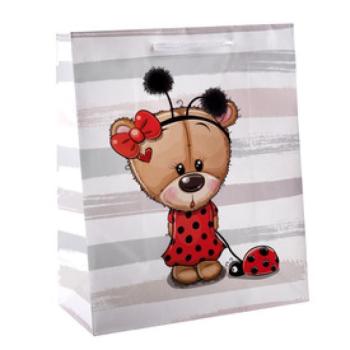 Papírtasak maci katicával 18 x 23 cm kép