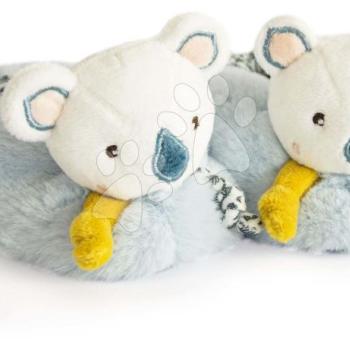 Papucsok kisbabának csörgővel Yoca le Koala Doudou et Compagnie kék ajándékcsomagolásban 0-6 hó DC3675 kép