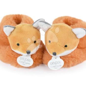 Papucsok kisbabának Fox Booties Unicef Collection Doudou et Compagnie ajándékcsomagolásban narancssárga 0-6 hó kép