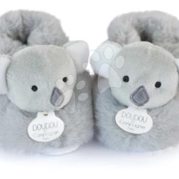 Papucsok kisbabának Koala Booties Unicef Collection Doudou et Compagnie ajándékcsomagolásban szürke 0-6 hó kép