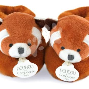 Papucsok kisbabának Red Panda Booties Unicef Collection Doudou et Compagnie ajándékcsomagolásban piros 0-6 hó kép