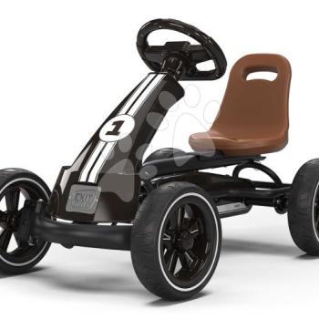 Pedálos gokart Go Kart Foxy Espresso Black Exit Toys fémvázzal EVA kerekekkel és állítható üléssel 2–5 éves korosztálynak kép