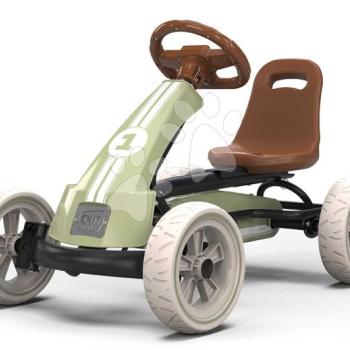 Pedálos gokart Go Kart Foxy Retro Green Exit Toys fémvázzal EVA kerekekkel és állítható üléssel 2–5 éves korosztálynak kép