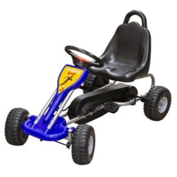 Pedálos kék verseny gokart - 30 kg teherbírású kép