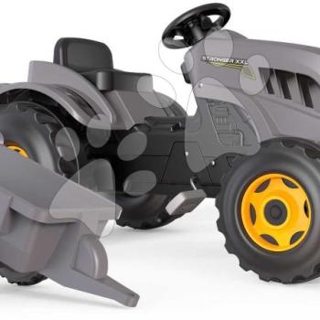 Pedálos traktor utánfutóval Stronger XXL Tractor+Trailer Smoby állítható üléssel és hanggal a kormányon 161 cm kép