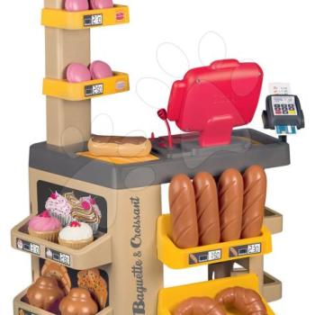 Pékség pékáruval Baguette&Croissant Bakery Smoby elektronikus pénztárgéppel órával és 26 kiegészítővel kép