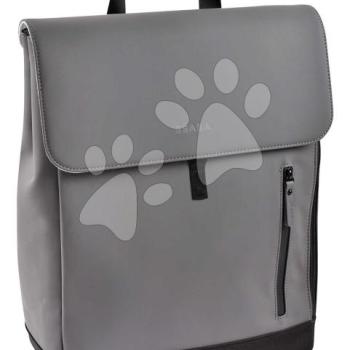 Pelenkázó hátizsák Oslo Changing Bag Mineral Grey Beaba vízhatlan pelenkázó alátéttel és pántokkal a babakocsihoz szürke kép
