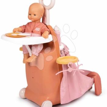 Pelenkázó koffer kisággyal kerekeken 3in1 Nursery Soft Baby Nurse Smoby etetőszékkel 6 kiegészítővel 18 hó-tól kép
