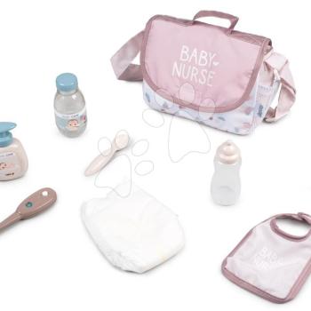 Pelenkázótáska pelussal Changing Bag Natur D'Amour Baby Nurse Smoby 8 kiegészítővel 42 cm játékbabának kép