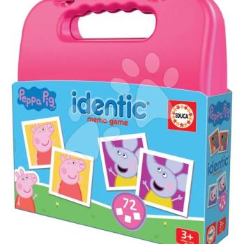 Pexeso kofferben Peppa Pig Identic Memo Game Educa memóriajáték 72 kártyalap kép