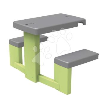 Piknik asztal két paddal házikóhoz Life Smoby lehetőséggel napernyő rögzítésére UV védelemmel 24 hó-tól - 2025 modell kép